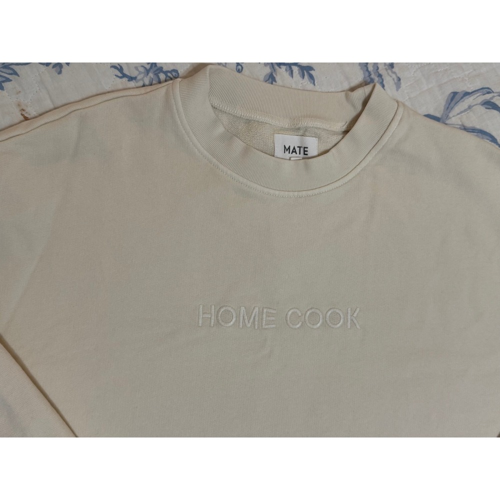 MATE the Label x Caraway Home Cook Organic Cotton Sweatshirt Cream XS/S - Picture 2 of 9